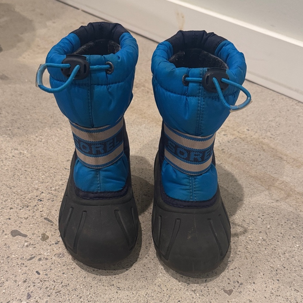 Sorel Kids Black and Blue Snow Boots
